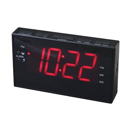 Amtex Single Day Alarm Clock, Radio Usb Chargi 3940070